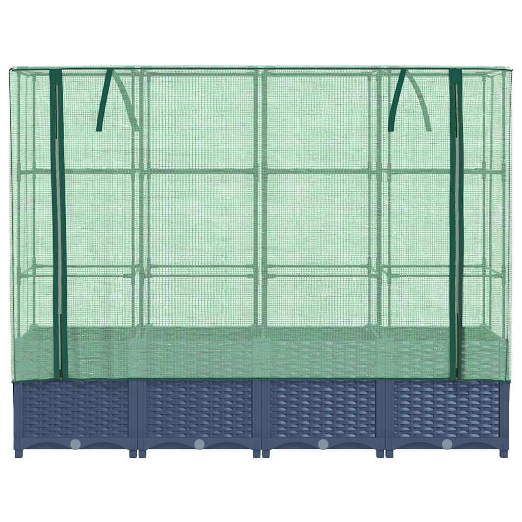Verhoogde plantenbak met kashoes rotanlook 160x40x138 cm is nu te koop bij PeponiXL, paradijselijk wonen!