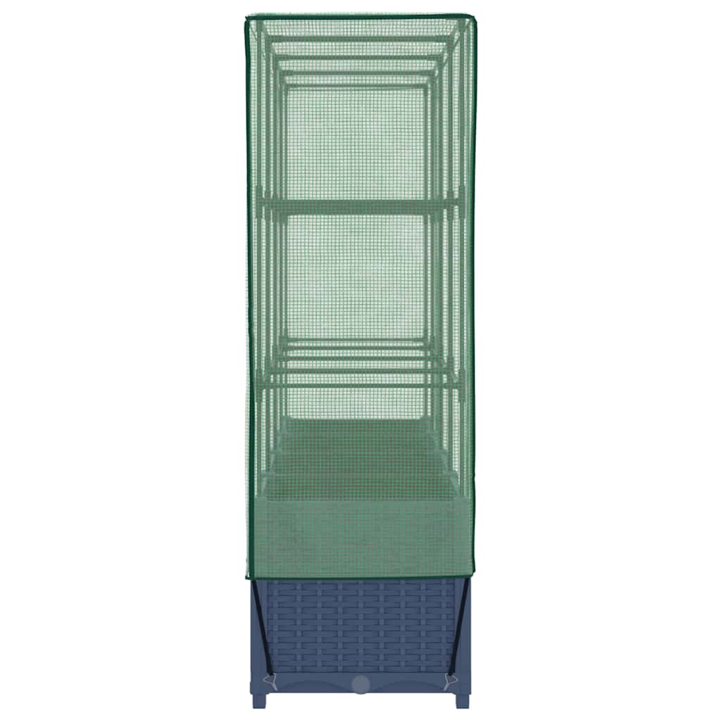 Verhoogde plantenbak met kashoes rotanlook 160x40x138 cm is nu te koop bij PeponiXL, paradijselijk wonen!