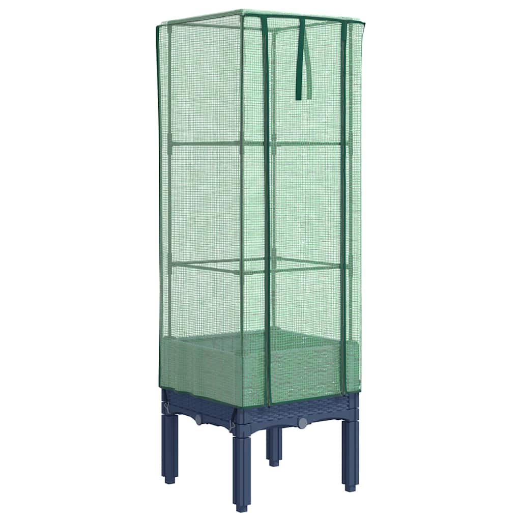 Plantenbak verhoogd met kashoes 40x40x140 cm rattanlook is nu te koop bij PeponiXL, paradijselijk wonen!
