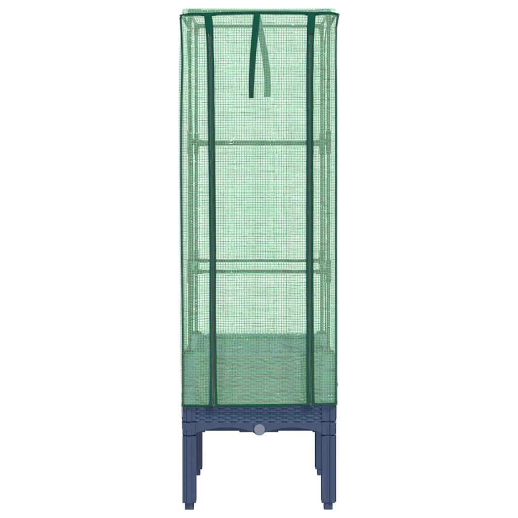 Plantenbak verhoogd met kashoes 40x40x140 cm rattanlook is nu te koop bij PeponiXL, paradijselijk wonen!