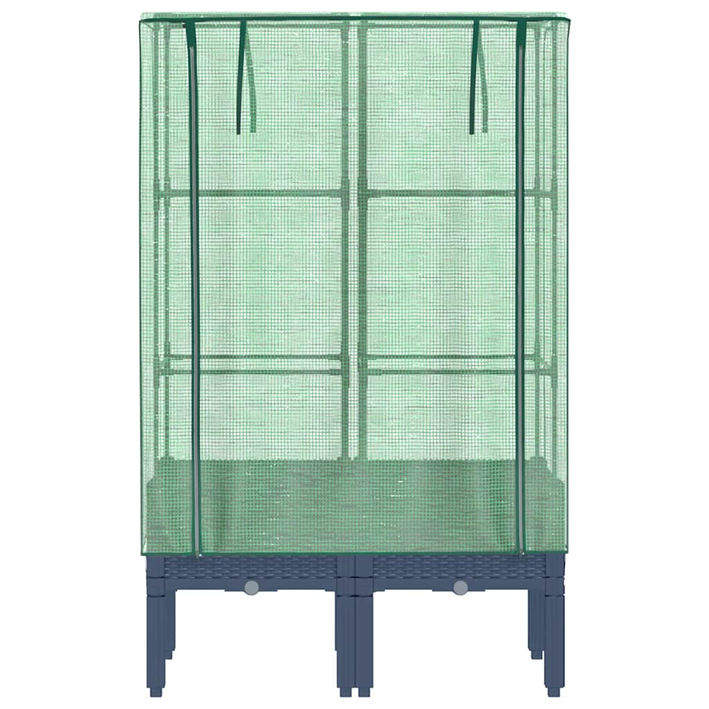 Plantenbak verhoogd met kashoes 80x40x140 cm rattanlook is nu te koop bij PeponiXL, paradijselijk wonen!