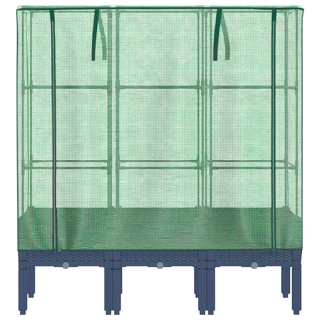 Plantenbak verhoogd met kashoes 120x40x140 cm rattanlook is nu te koop bij PeponiXL, paradijselijk wonen!