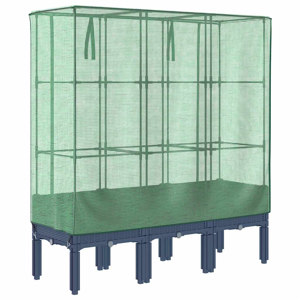Plantenbak verhoogd met kashoes 120x40x140 cm rattanlook is nu te koop bij PeponiXL, paradijselijk wonen!