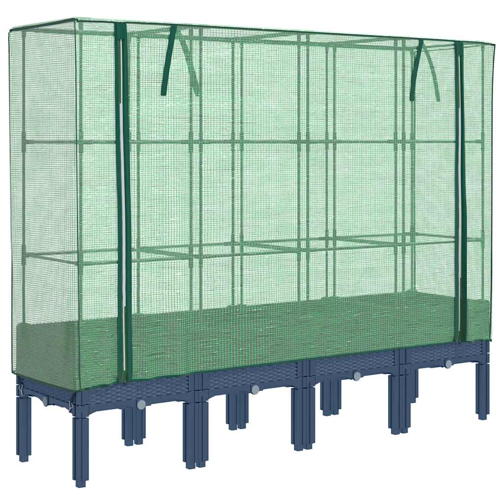 Plantenbak verhoogd met kashoes 160x40x140 cm rattanlook is nu te koop bij PeponiXL, paradijselijk wonen!