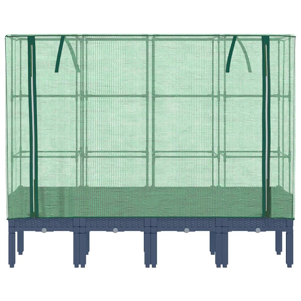Plantenbak verhoogd met kashoes 160x40x140 cm rattanlook is nu te koop bij PeponiXL, paradijselijk wonen!