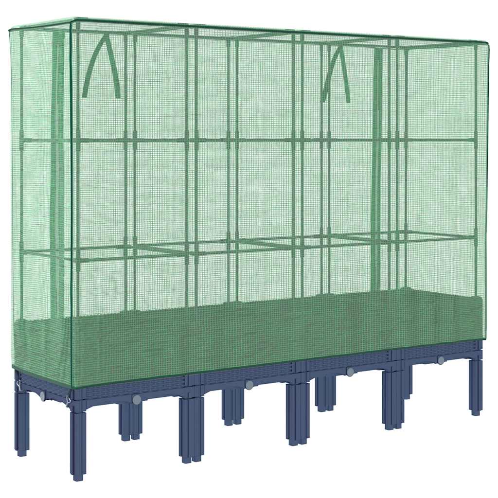 Plantenbak verhoogd met kashoes 160x40x140 cm rattanlook is nu te koop bij PeponiXL, paradijselijk wonen!