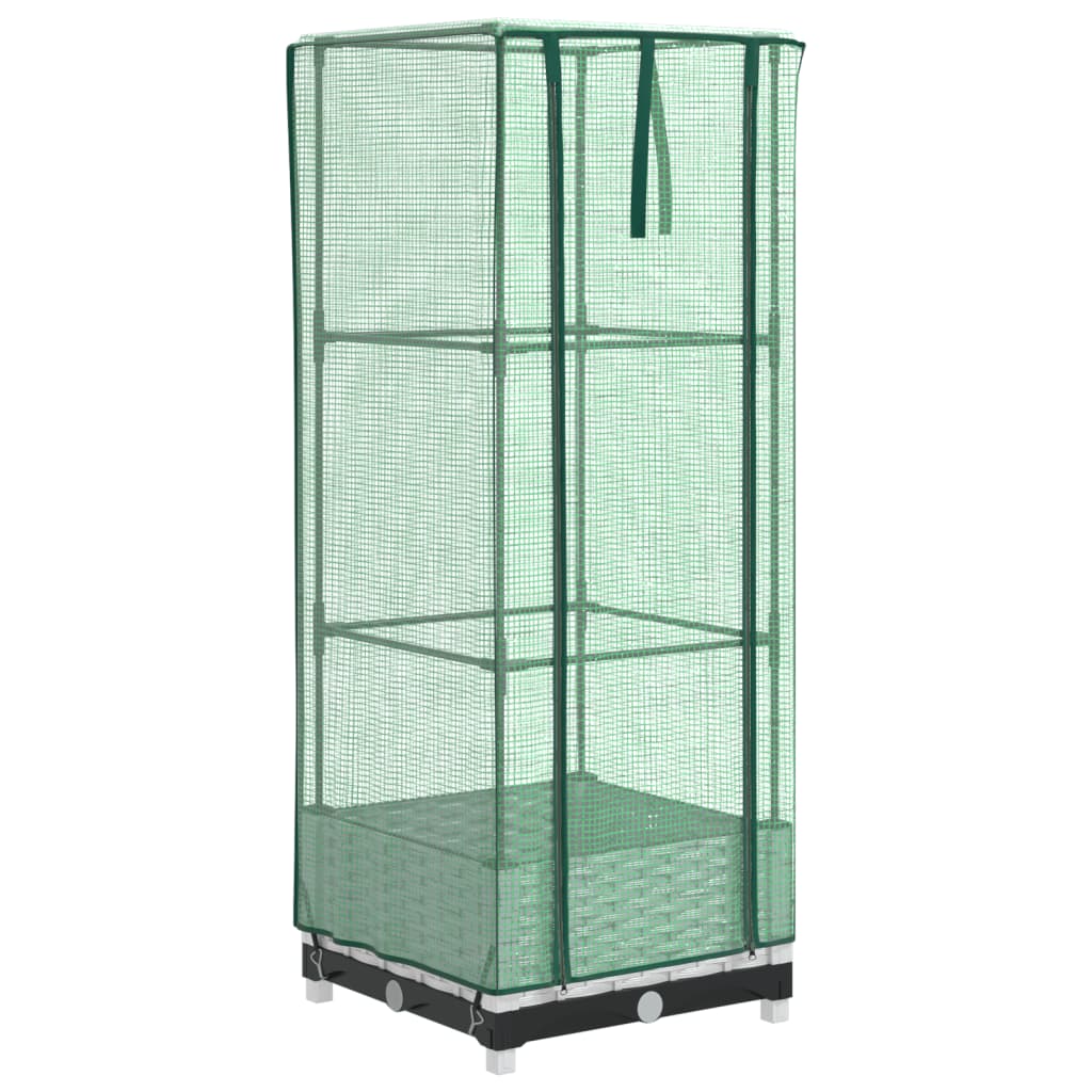 Plantenbak verhoogd met kashoes 40x40x123 cm rattanlook is nu te koop bij PeponiXL, paradijselijk wonen!