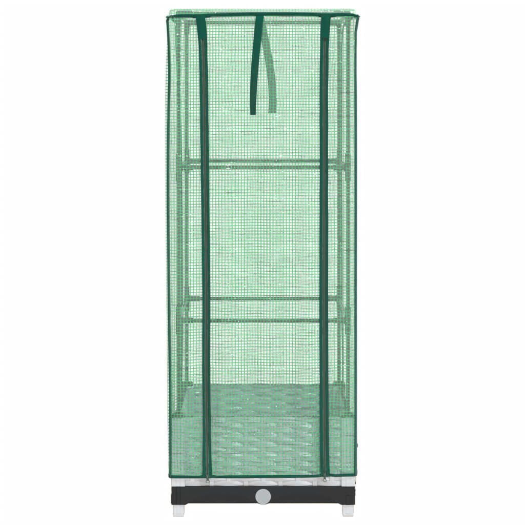 Plantenbak verhoogd met kashoes 40x40x123 cm rattanlook is nu te koop bij PeponiXL, paradijselijk wonen!