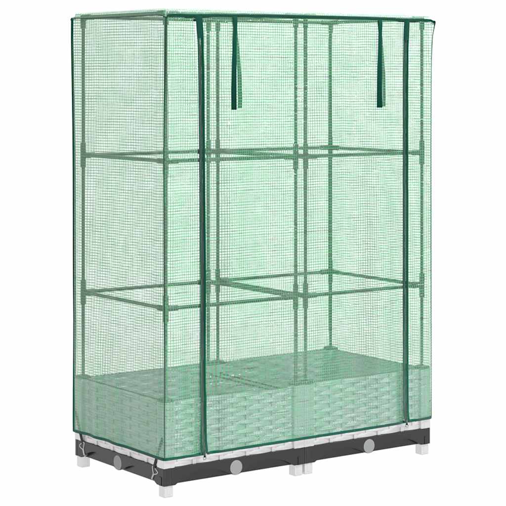 Plantenbak verhoogd met kashoes 80x40x123 cm rattanlook is nu te koop bij PeponiXL, paradijselijk wonen!