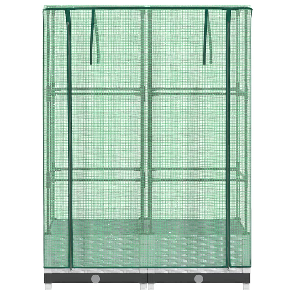 Plantenbak verhoogd met kashoes 80x40x123 cm rattanlook is nu te koop bij PeponiXL, paradijselijk wonen!