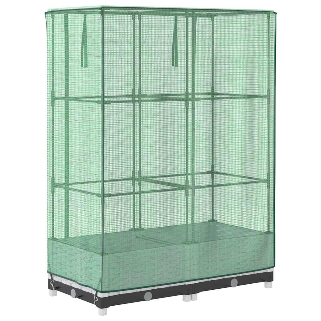 Plantenbak verhoogd met kashoes 80x40x123 cm rattanlook is nu te koop bij PeponiXL, paradijselijk wonen!