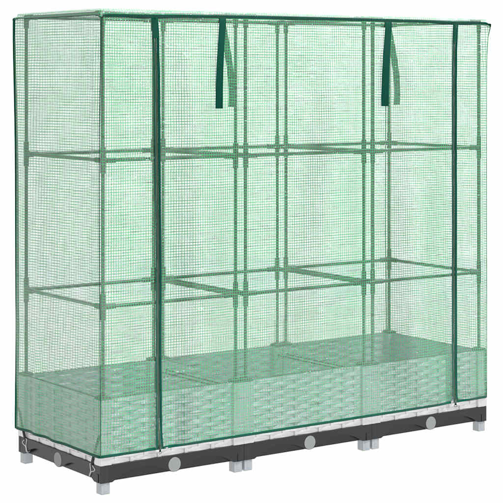 Plantenbak verhoogd met kashoes 120x40x123 cm rattanlook is nu te koop bij PeponiXL, paradijselijk wonen!