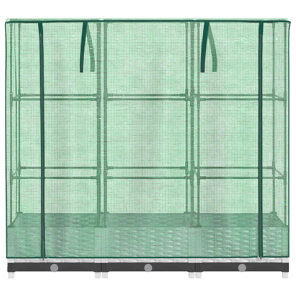 Plantenbak verhoogd met kashoes 120x40x123 cm rattanlook is nu te koop bij PeponiXL, paradijselijk wonen!