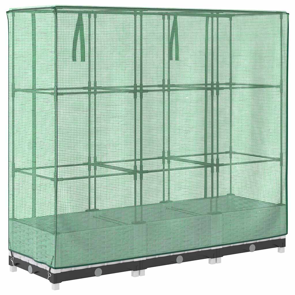 Plantenbak verhoogd met kashoes 120x40x123 cm rattanlook is nu te koop bij PeponiXL, paradijselijk wonen!