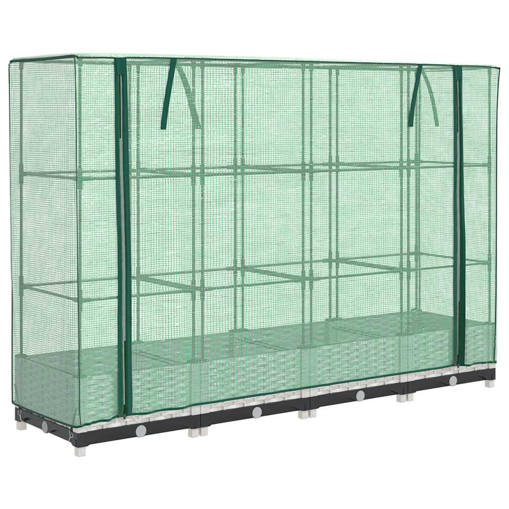 Plantenbak verhoogd met kashoes 160x40x123 cm rattanlook is nu te koop bij PeponiXL, paradijselijk wonen!