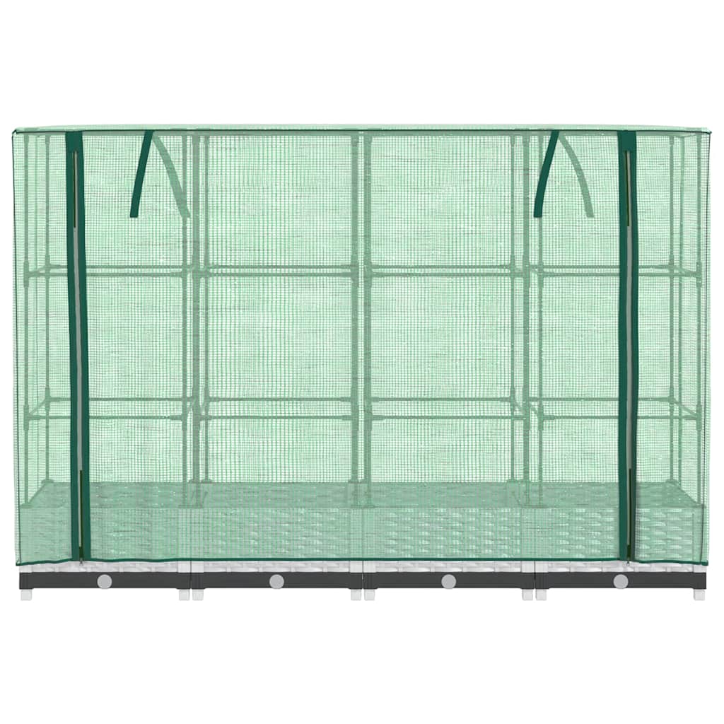 Plantenbak verhoogd met kashoes 160x40x123 cm rattanlook is nu te koop bij PeponiXL, paradijselijk wonen!