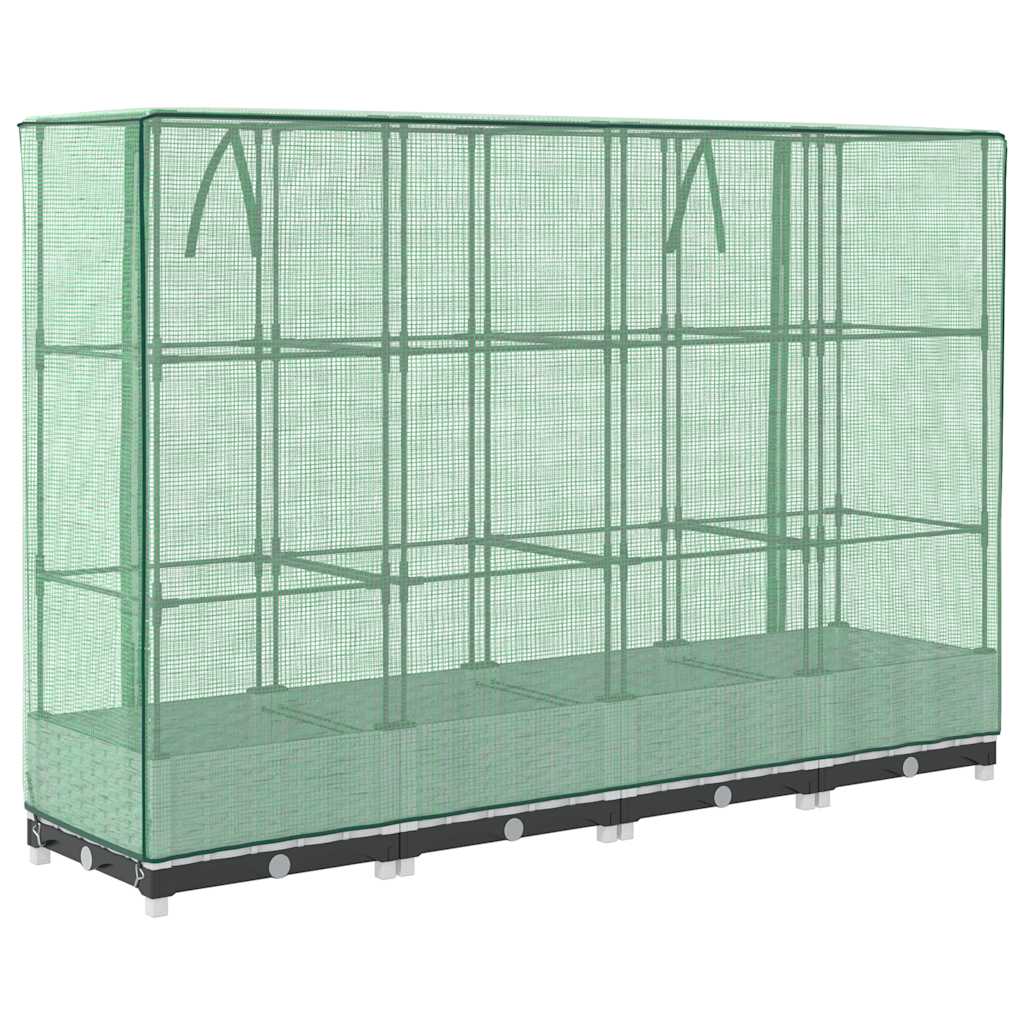 Plantenbak verhoogd met kashoes 160x40x123 cm rattanlook is nu te koop bij PeponiXL, paradijselijk wonen!