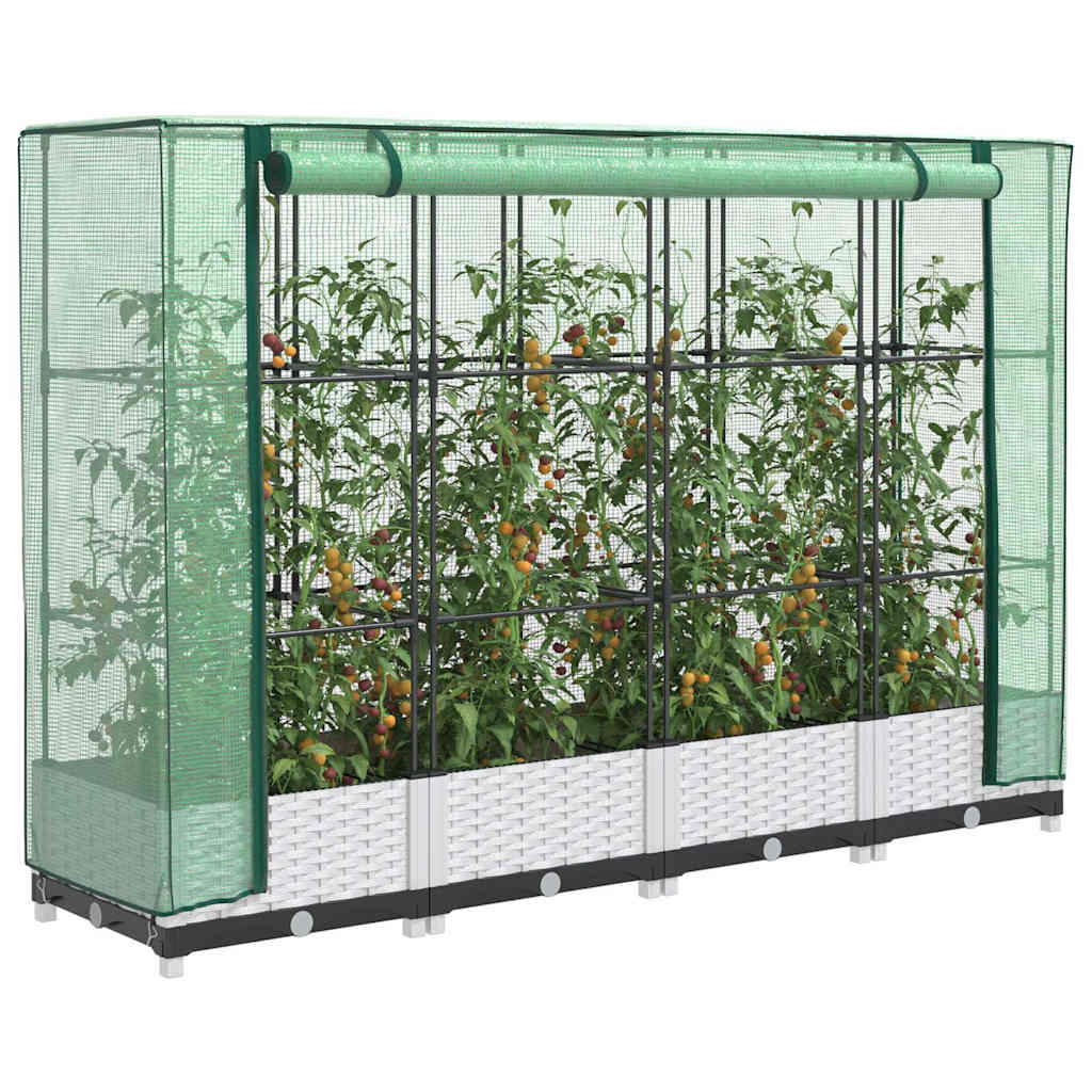 Plantenbak verhoogd met kashoes 160x40x123 cm rattanlook is nu te koop bij PeponiXL, paradijselijk wonen!