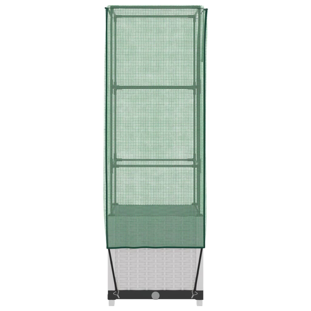 Plantenbak verhoogd met kashoes 40x40x139 cm rattanlook is nu te koop bij PeponiXL, paradijselijk wonen!