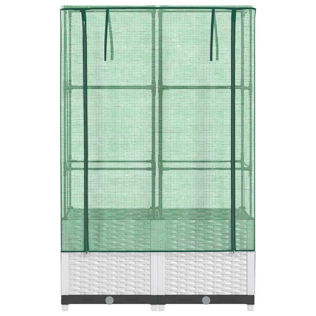 Plantenbak verhoogd met kashoes 80x40x138 cm rattanlook is nu te koop bij PeponiXL, paradijselijk wonen!