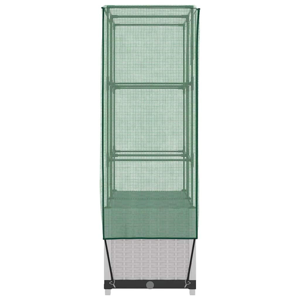 Plantenbak verhoogd met kashoes 80x40x138 cm rattanlook is nu te koop bij PeponiXL, paradijselijk wonen!
