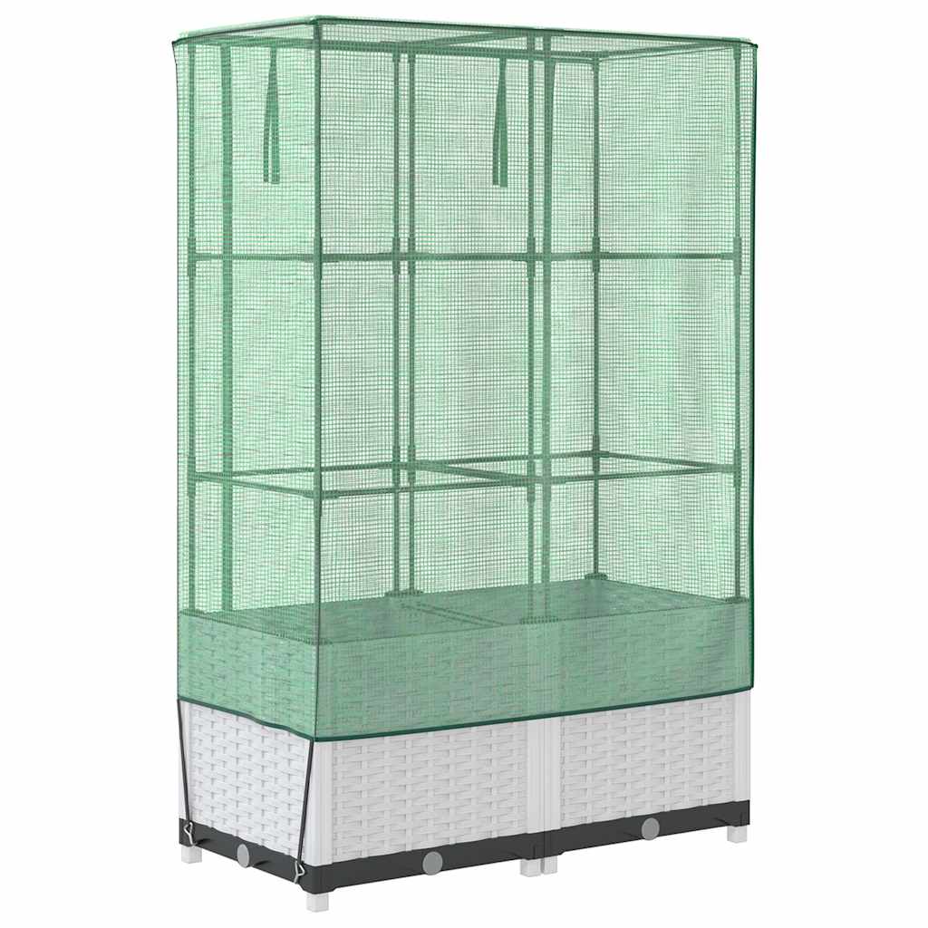 Plantenbak verhoogd met kashoes 80x40x138 cm rattanlook is nu te koop bij PeponiXL, paradijselijk wonen!