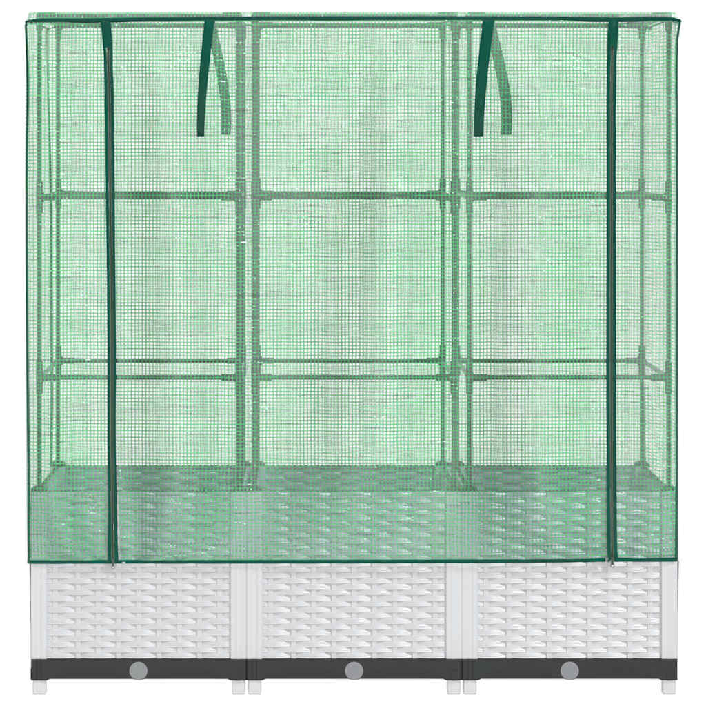 Plantenbak verhoogd met kashoes 120x40x138 cm rattanlook is nu te koop bij PeponiXL, paradijselijk wonen!