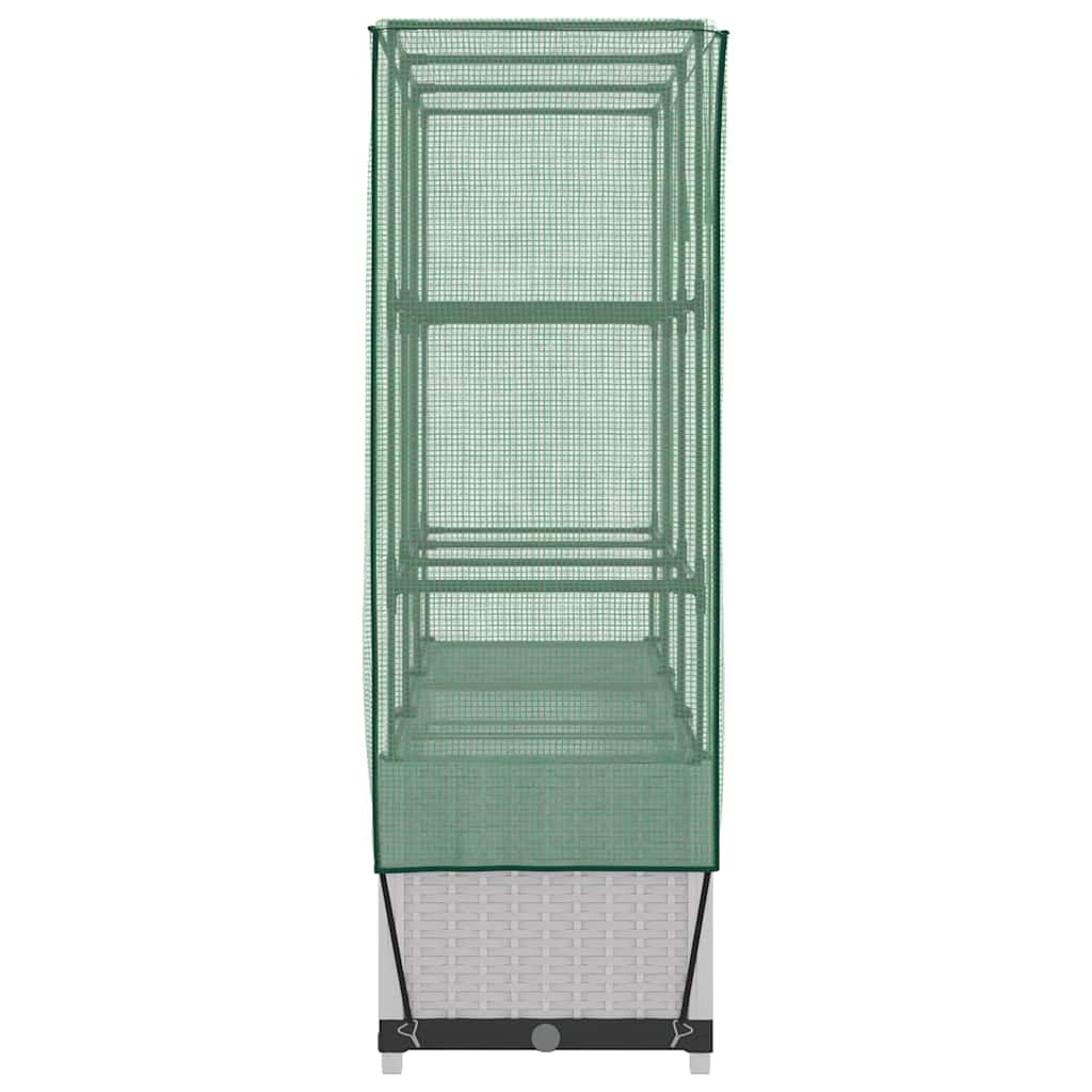 Plantenbak verhoogd met kashoes 120x40x138 cm rattanlook is nu te koop bij PeponiXL, paradijselijk wonen!