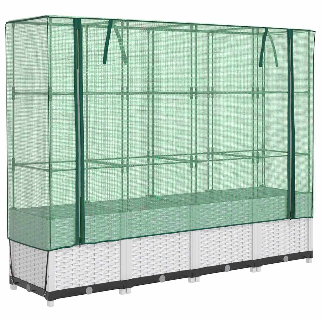 Plantenbak verhoogd met kashoes 160x40x138 cm rattanlook is nu te koop bij PeponiXL, paradijselijk wonen!