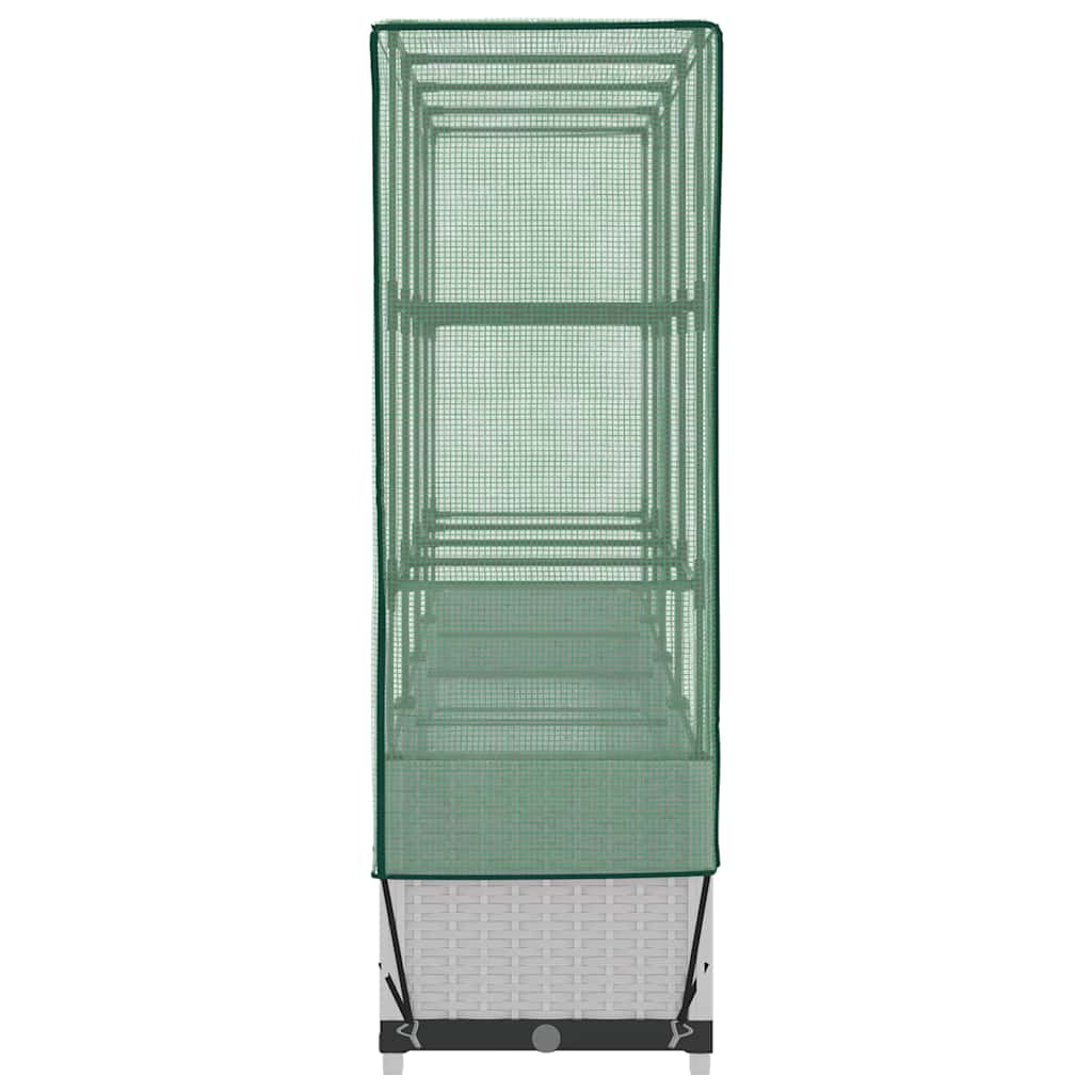 Plantenbak verhoogd met kashoes 160x40x138 cm rattanlook is nu te koop bij PeponiXL, paradijselijk wonen!
