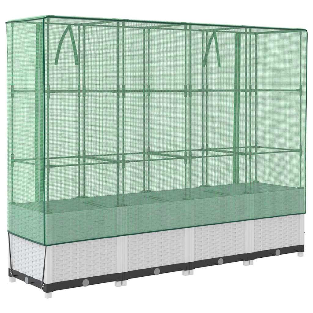 Plantenbak verhoogd met kashoes 160x40x138 cm rattanlook is nu te koop bij PeponiXL, paradijselijk wonen!