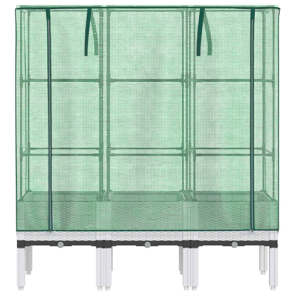 Plantenbak verhoogd met kashoes 120x40x140 cm rattanlook is nu te koop bij PeponiXL, paradijselijk wonen!