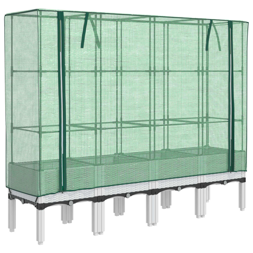 Plantenbak verhoogd met kashoes 160x40x140 cm rattanlook is nu te koop bij PeponiXL, paradijselijk wonen!