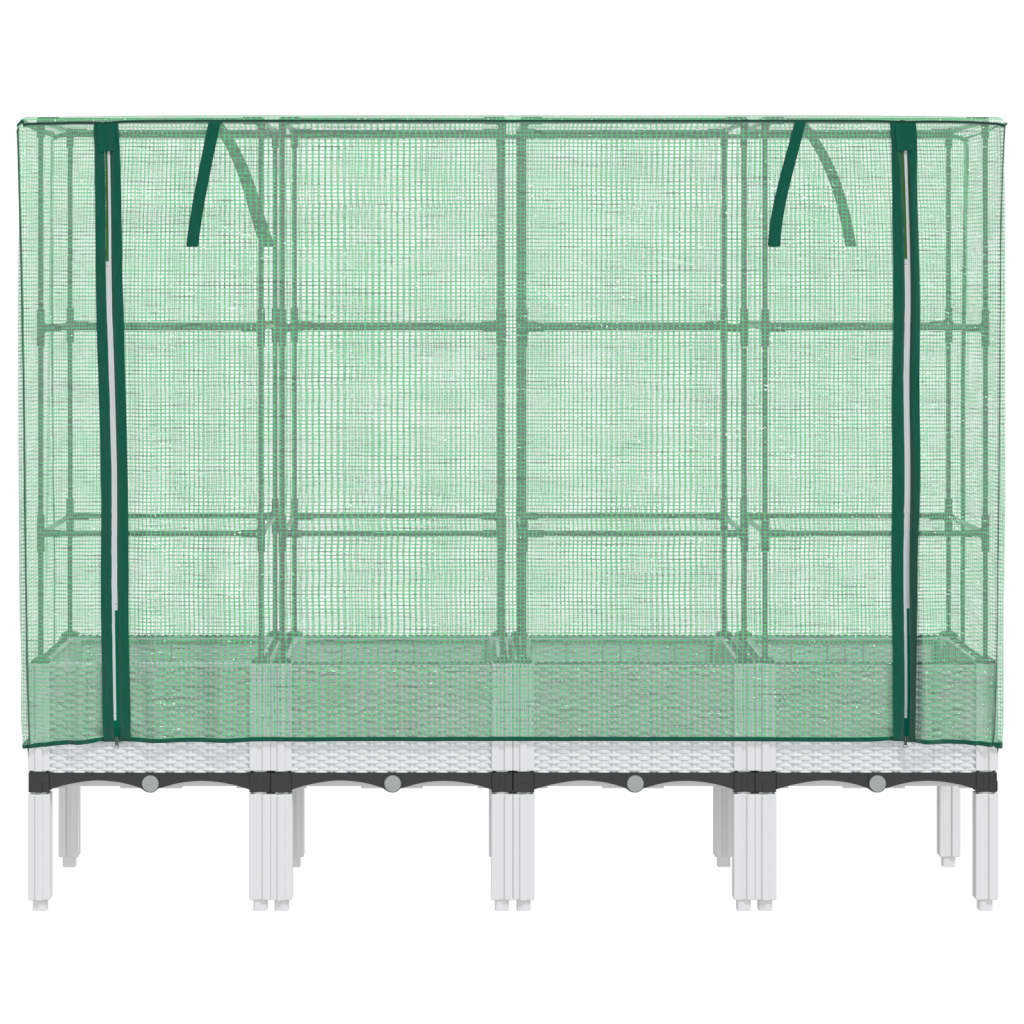 Plantenbak verhoogd met kashoes 160x40x140 cm rattanlook is nu te koop bij PeponiXL, paradijselijk wonen!