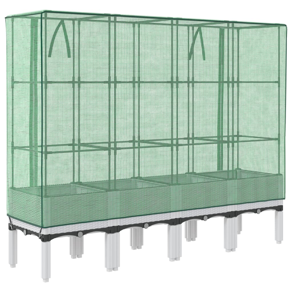 Plantenbak verhoogd met kashoes 160x40x140 cm rattanlook is nu te koop bij PeponiXL, paradijselijk wonen!
