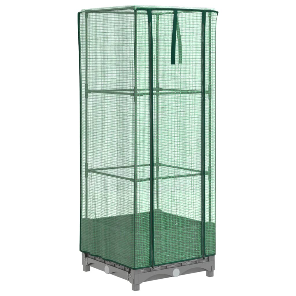 Plantenbak verhoogd met kashoes 40x40x123 cm rattanlook is nu te koop bij PeponiXL, paradijselijk wonen!