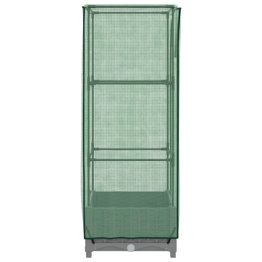 Plantenbak verhoogd met kashoes 40x40x123 cm rattanlook is nu te koop bij PeponiXL, paradijselijk wonen!