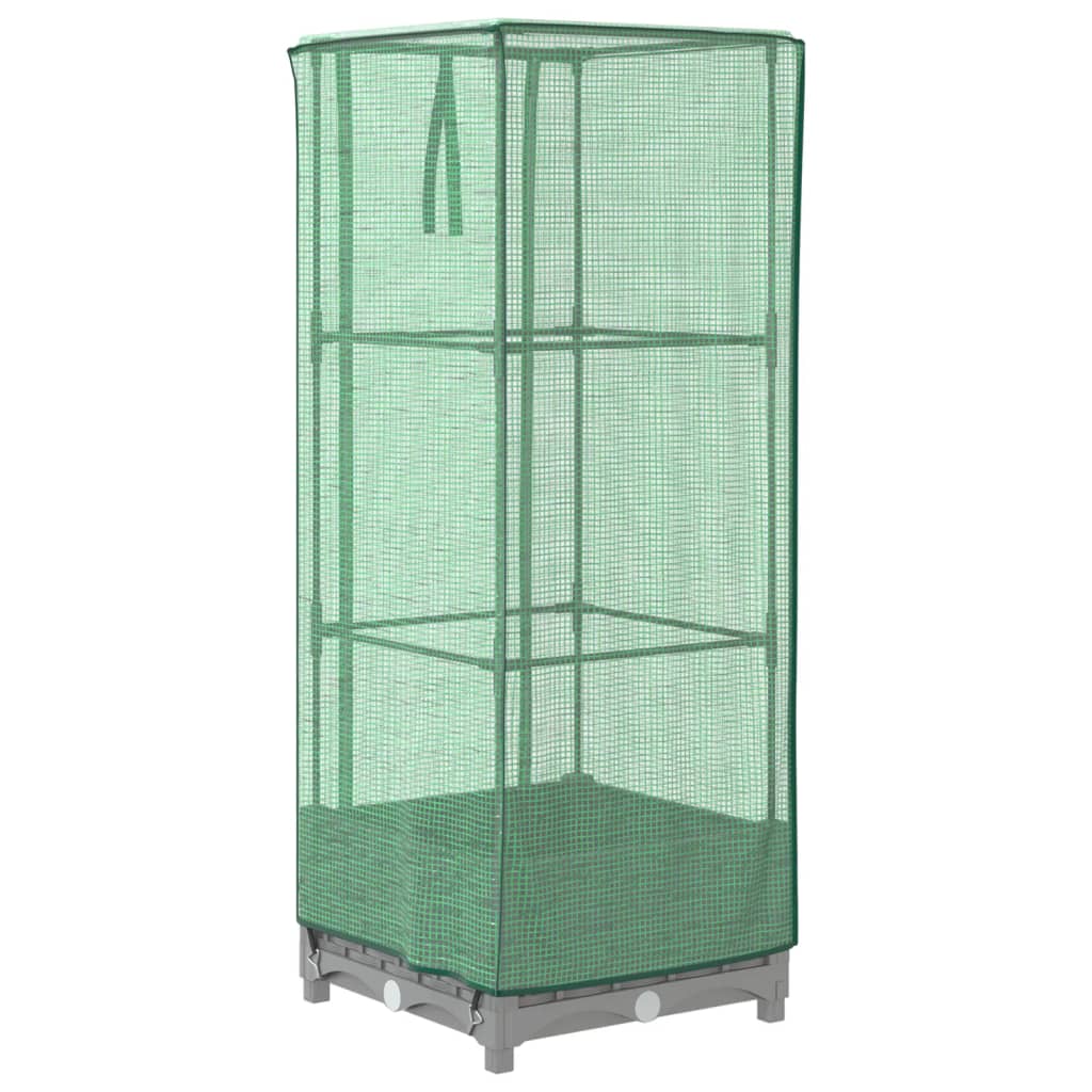Plantenbak verhoogd met kashoes 40x40x123 cm rattanlook is nu te koop bij PeponiXL, paradijselijk wonen!