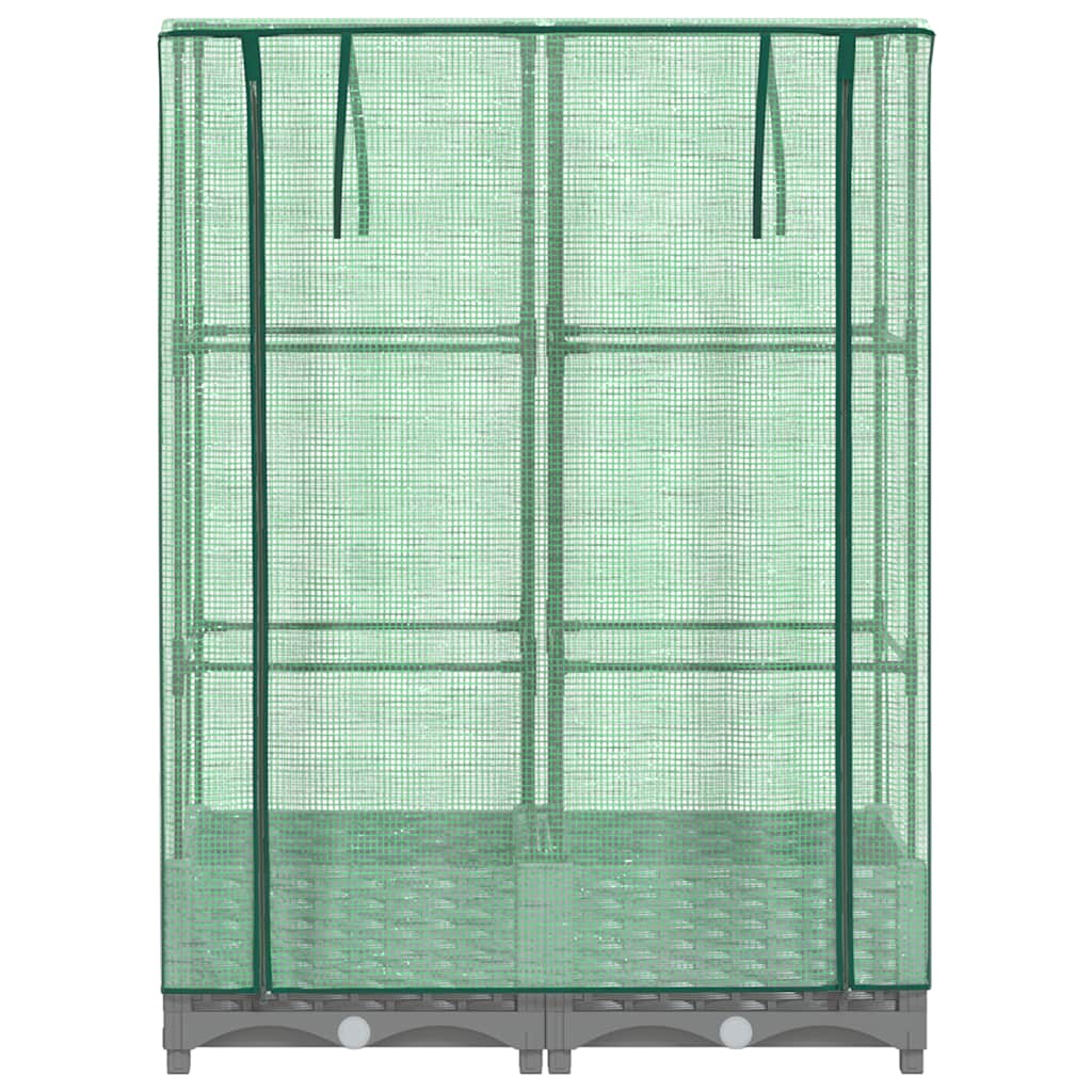 Plantenbak verhoogd met kashoes 80x40x123 cm rattanlook is nu te koop bij PeponiXL, paradijselijk wonen!
