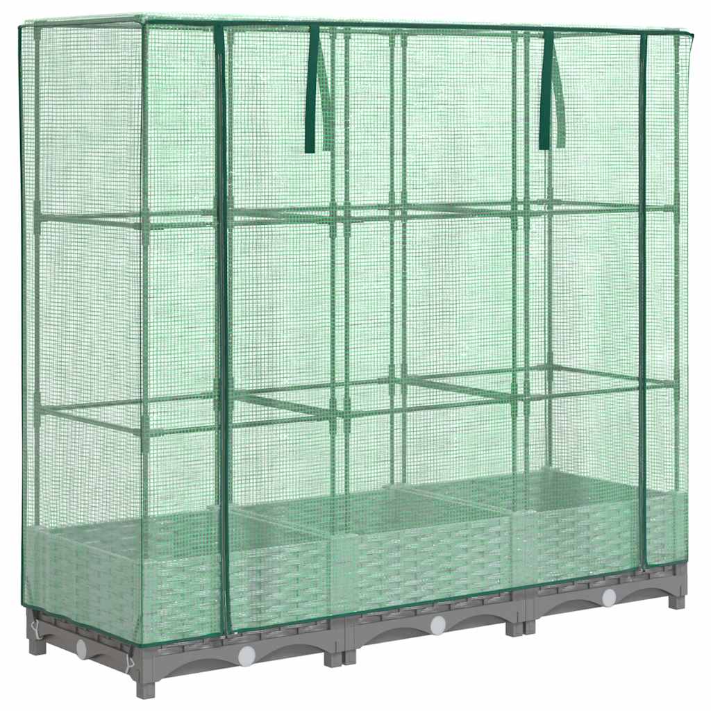 Plantenbak verhoogd met kashoes 120x40x123 cm rattanlook is nu te koop bij PeponiXL, paradijselijk wonen!