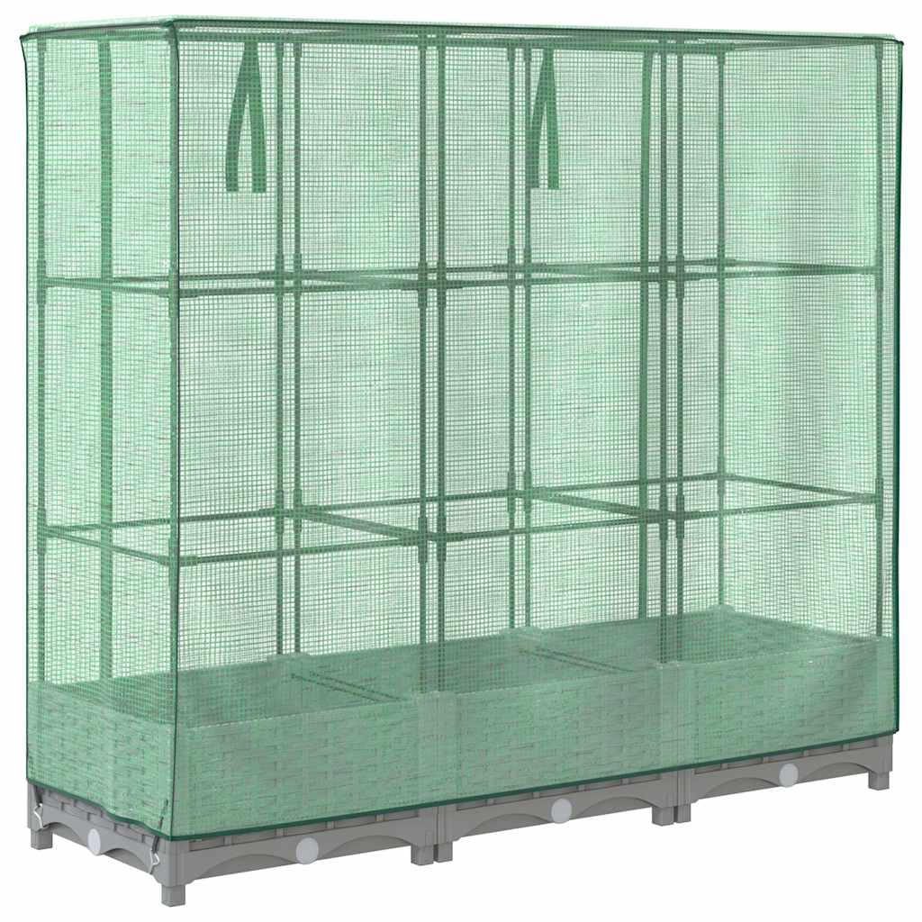 Plantenbak verhoogd met kashoes 120x40x123 cm rattanlook is nu te koop bij PeponiXL, paradijselijk wonen!