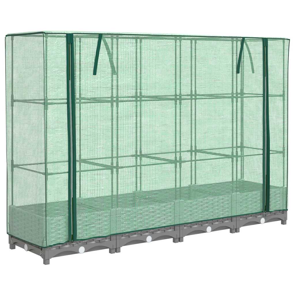 Plantenbak verhoogd met kashoes 160x40x123 cm rattanlook is nu te koop bij PeponiXL, paradijselijk wonen!