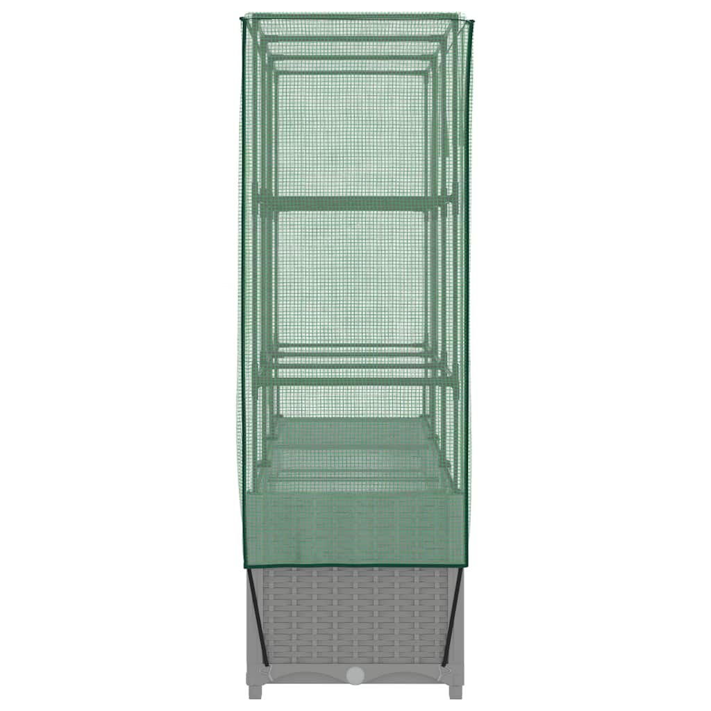 Plantenbak verhoogd met kashoes 120x40x138 cm rattanlook is nu te koop bij PeponiXL, paradijselijk wonen!