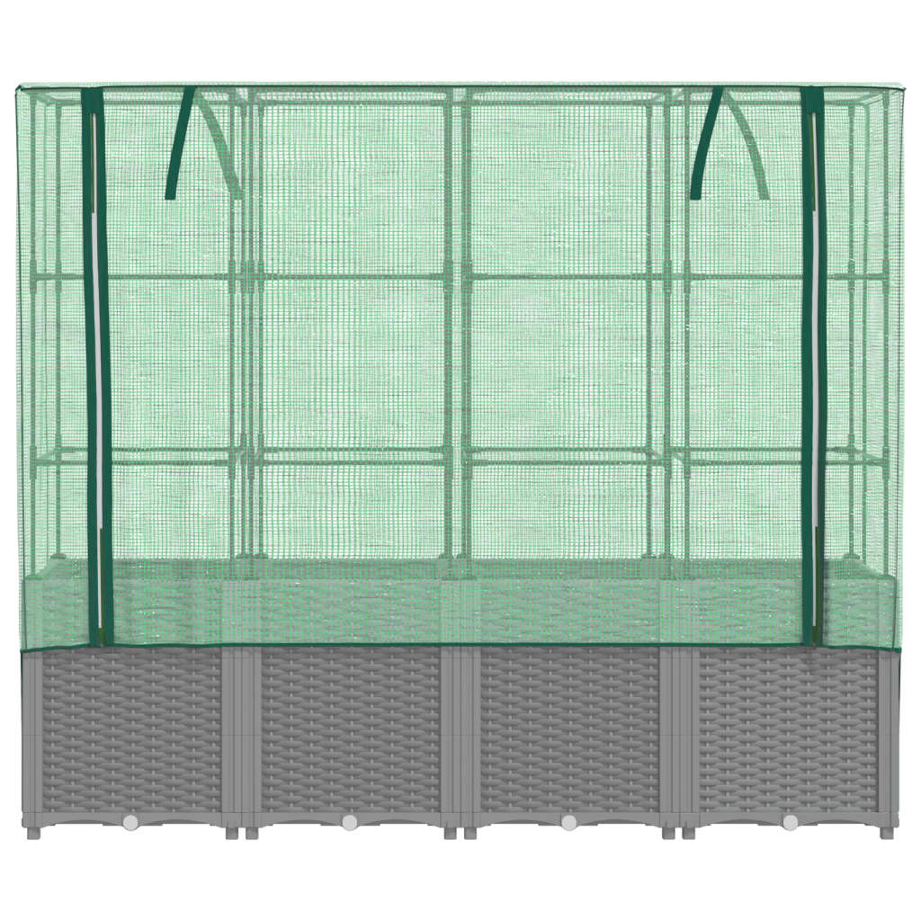 Plantenbak verhoogd met kashoes 160x40x153 cm rattanlook is nu te koop bij PeponiXL, paradijselijk wonen!