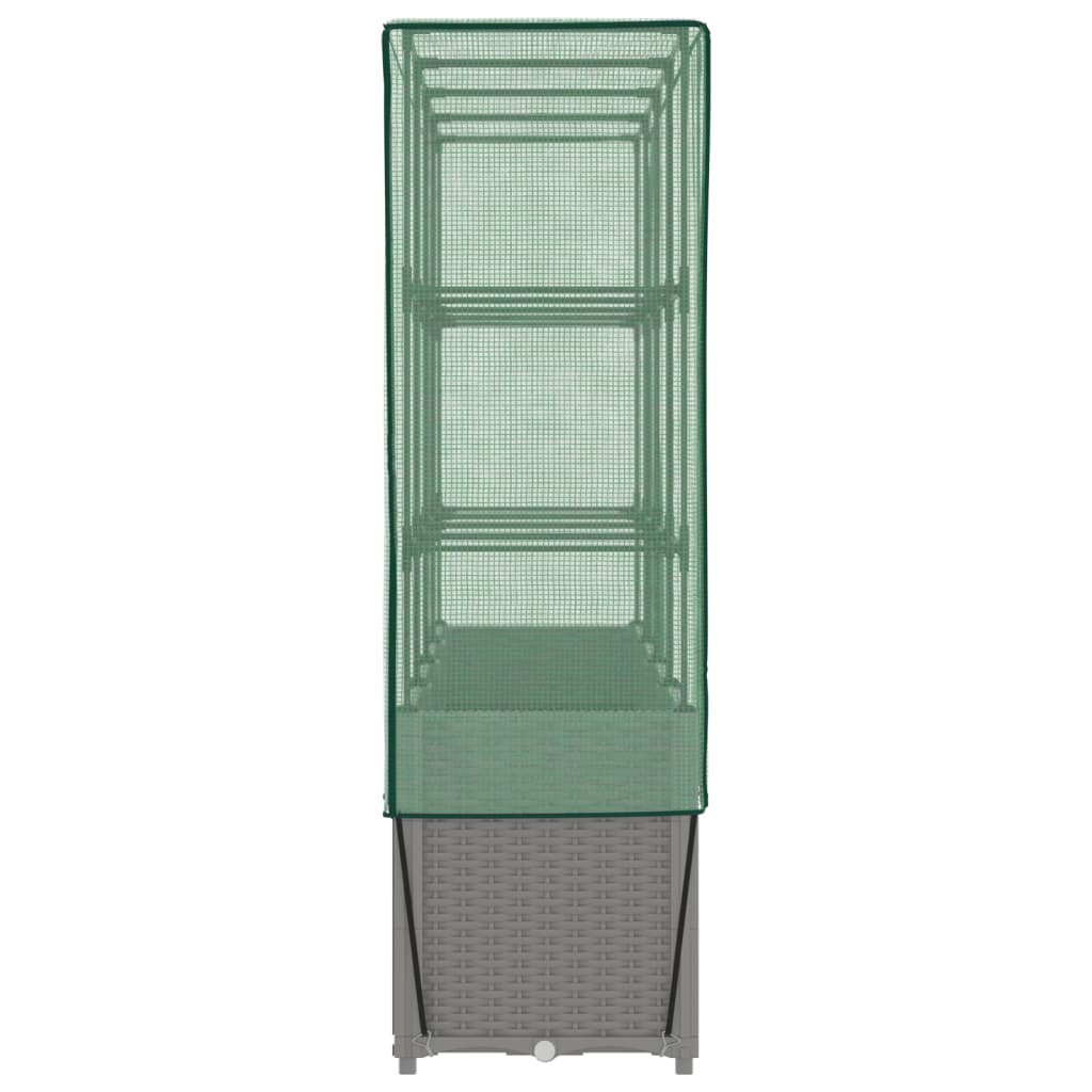 Plantenbak verhoogd met kashoes 160x40x153 cm rattanlook is nu te koop bij PeponiXL, paradijselijk wonen!