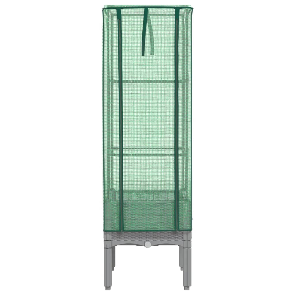 Plantenbak verhoogd met kashoes 40x40x140 cm rattanlook is nu te koop bij PeponiXL, paradijselijk wonen!