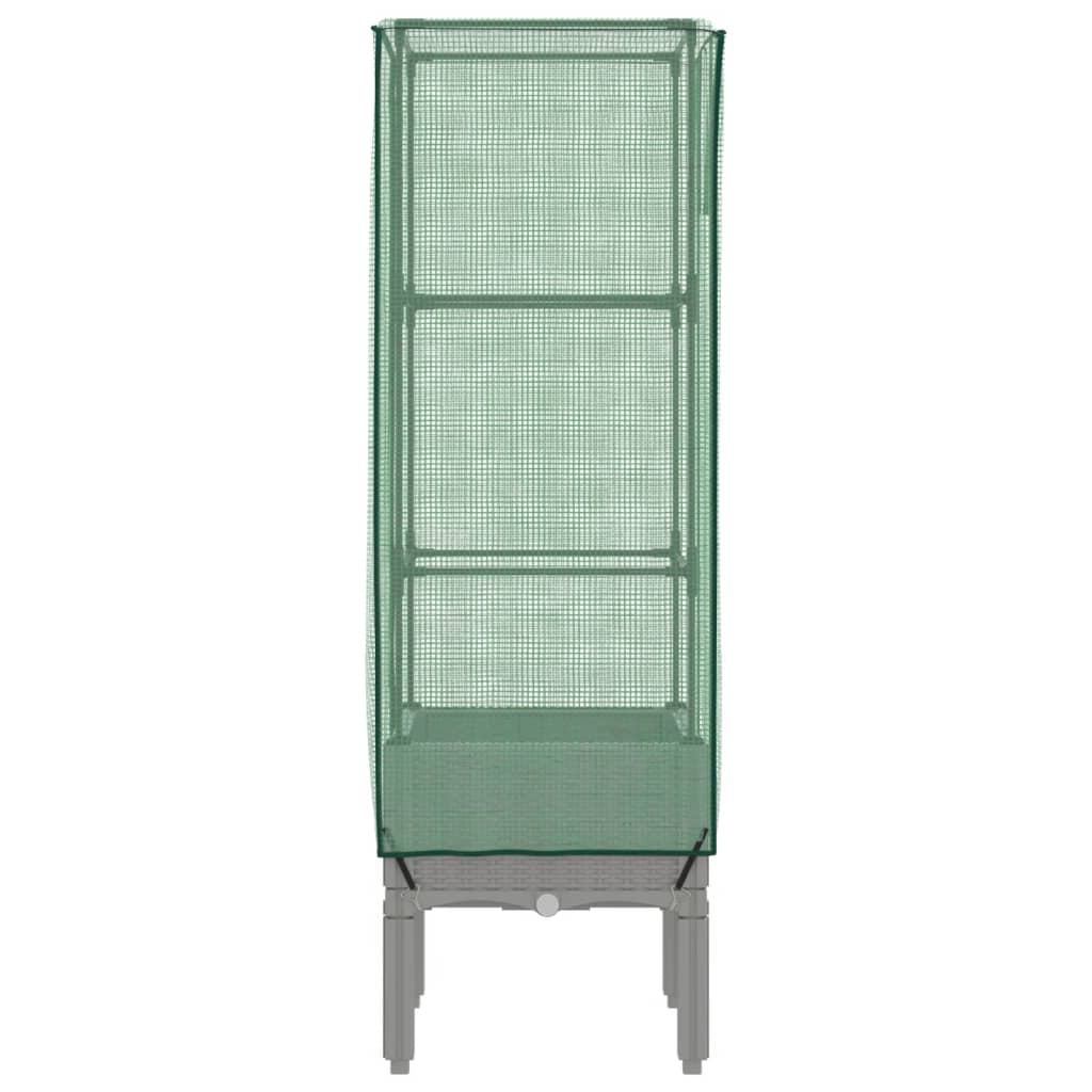 Plantenbak verhoogd met kashoes 40x40x140 cm rattanlook is nu te koop bij PeponiXL, paradijselijk wonen!