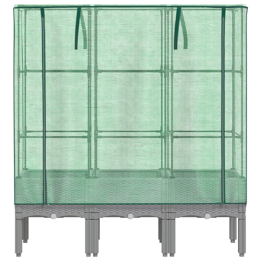 Plantenbak verhoogd met kashoes 120x40x140 cm rattanlook is nu te koop bij PeponiXL, paradijselijk wonen!