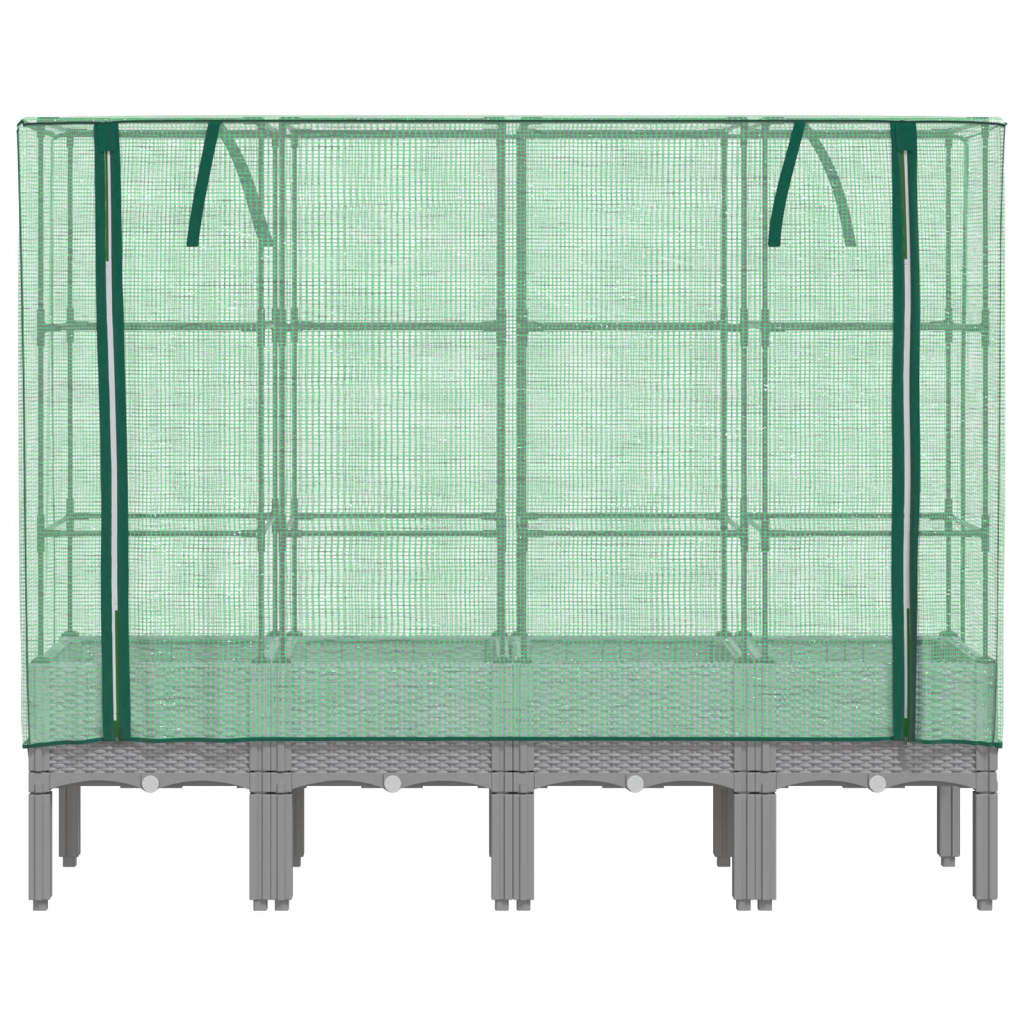 Plantenbak verhoogd met kashoes 160x40x140 cm rattanlook is nu te koop bij PeponiXL, paradijselijk wonen!