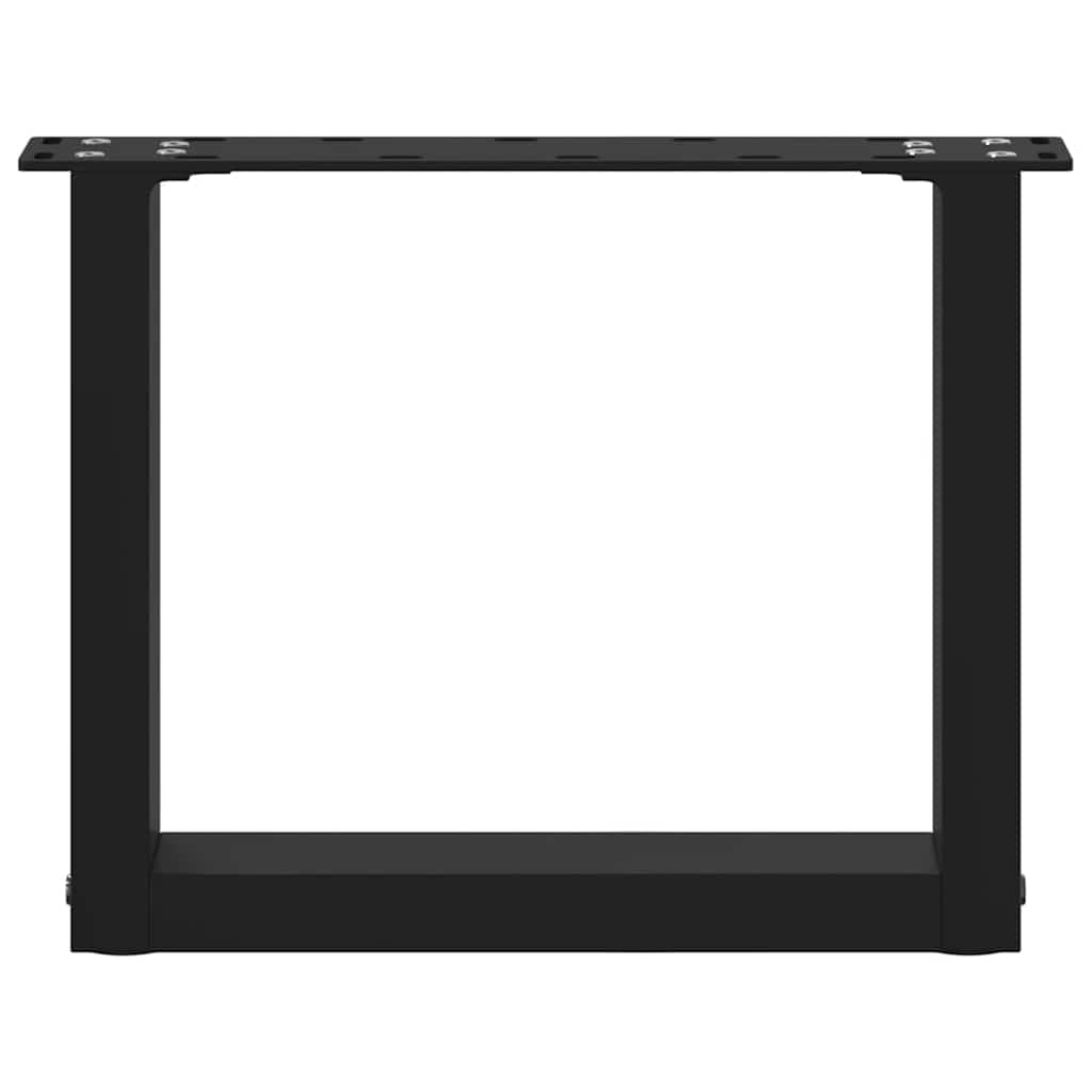 Salontafelpoten 2 st U-vormig 30x(30-31) cm staal zwart is nu te koop bij PeponiXL, paradijselijk wonen!